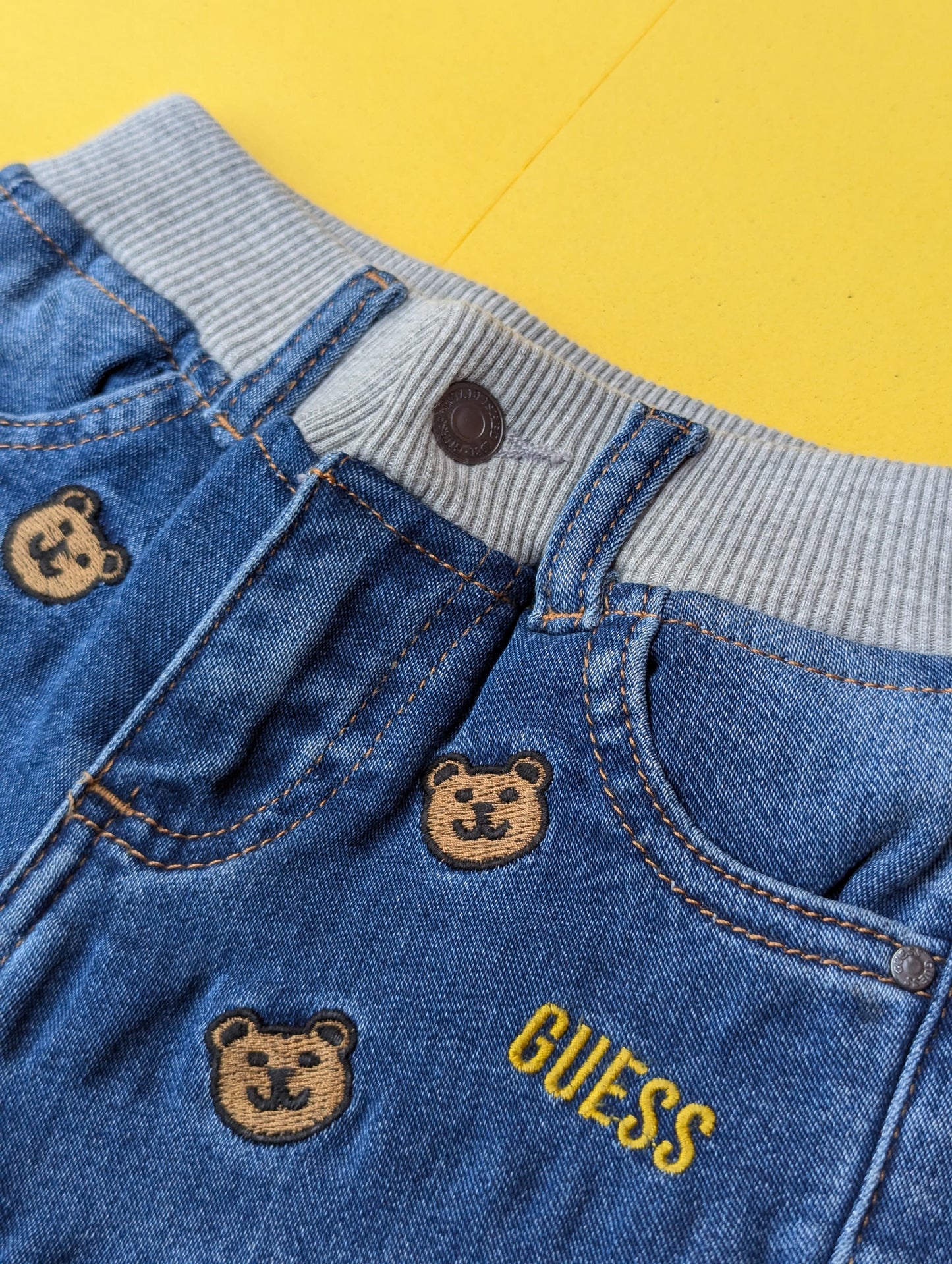 Ribbed Comfort Stretch Denim Trousers for Kids