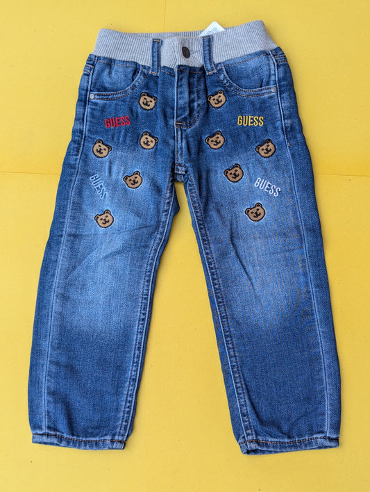 Ribbed Comfort Stretch Denim Trousers for Kids