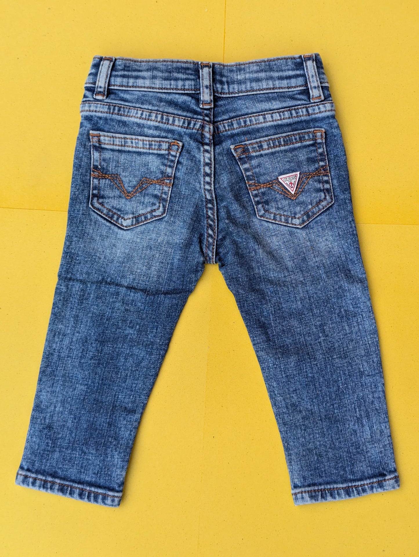 GUESS Kids - Cotton Blend Slim Fit Denim Pants with 5 Pockets