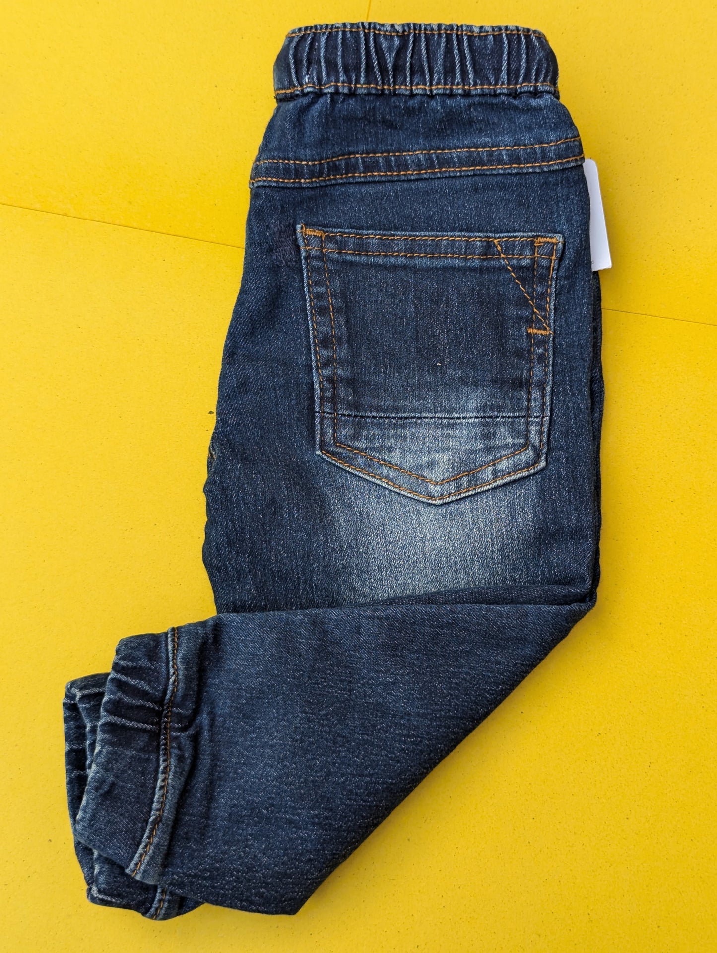 Sfera Ribbed Stretch Denim 4-Pocket Trousers for Kids