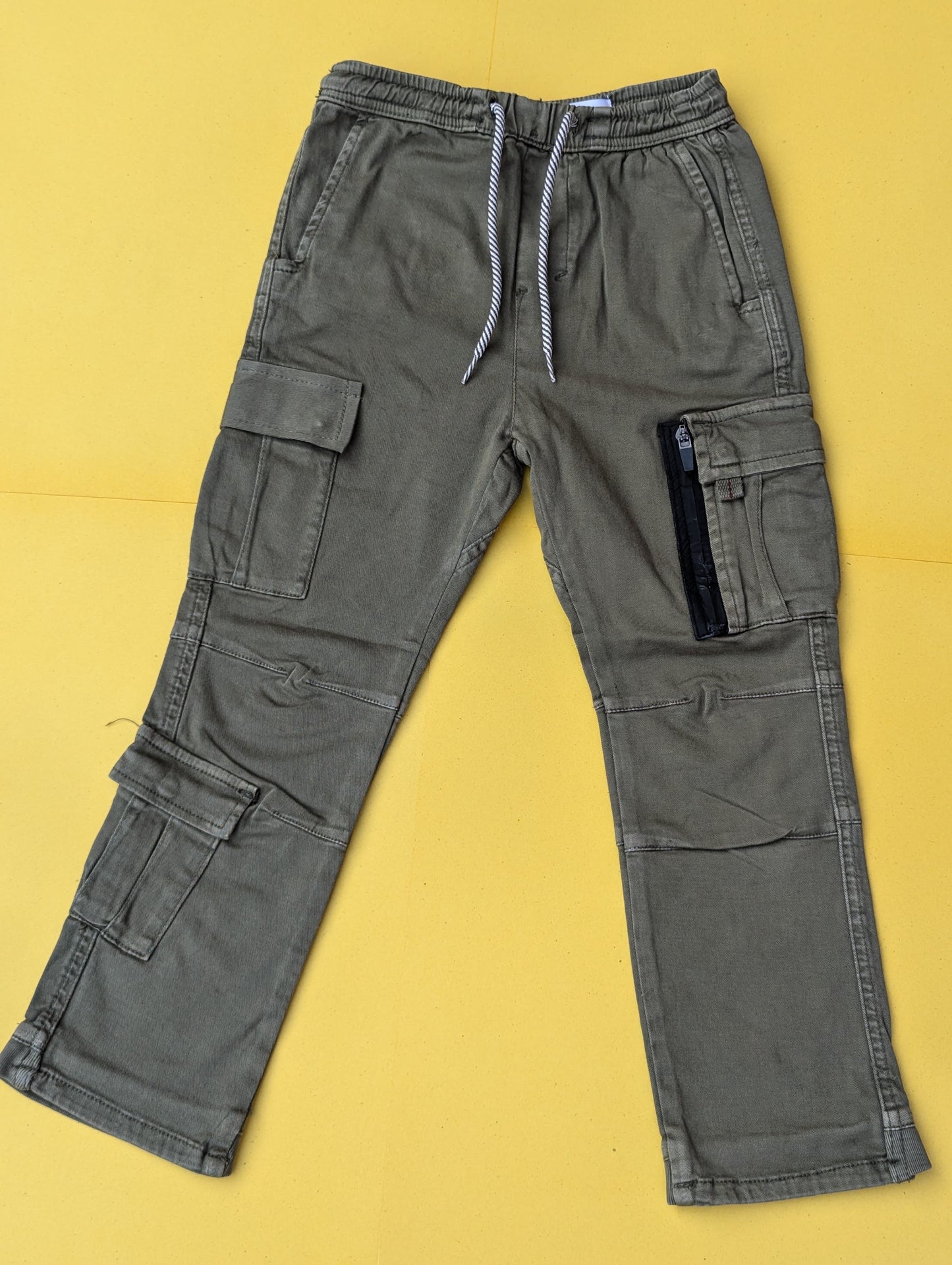 7-Pocket Stretch Cotton Twill Trousers for Kids